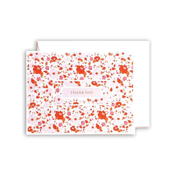 thank you greeting card floral