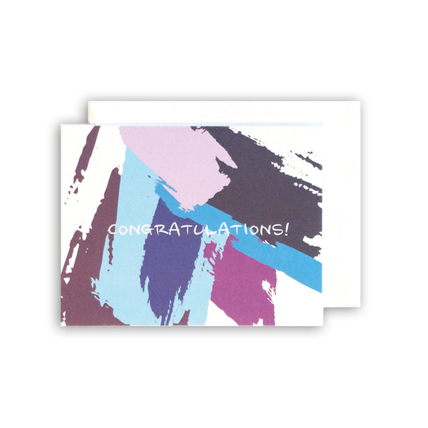 greeting card congratulations paint strokes