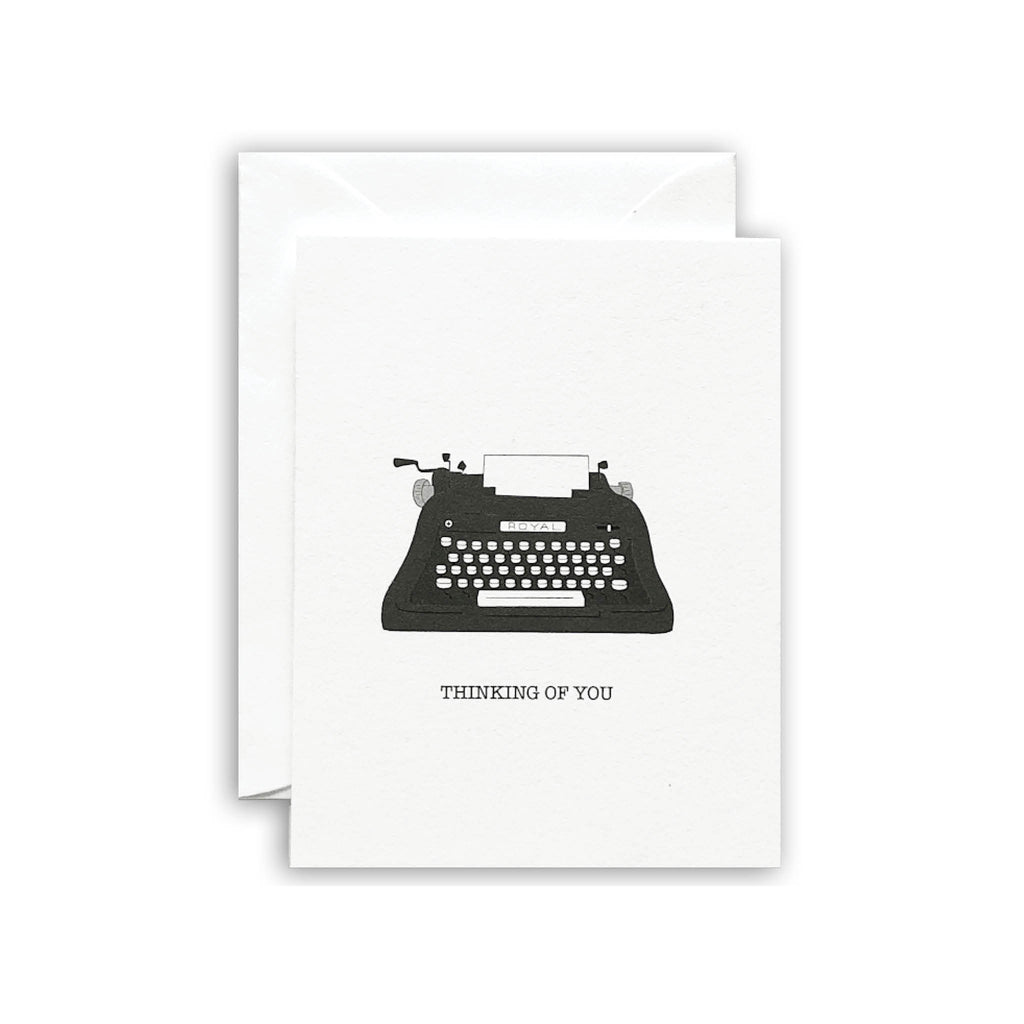 greeting card thinking of you typewriter